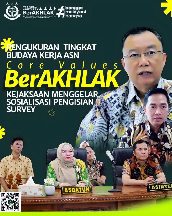 Asintel dan Asdatun Kejati Riau Ikuti Kegiatan Sosialisasi Pelaksanaan Pengisian Survey Core Values