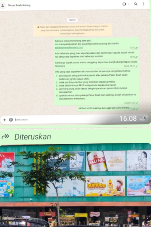 Asiong Pasar Buah : Kita sudah ikuti aturan, silahkan Lapor ke DPRD, kita siap menunggu Disnaker! 