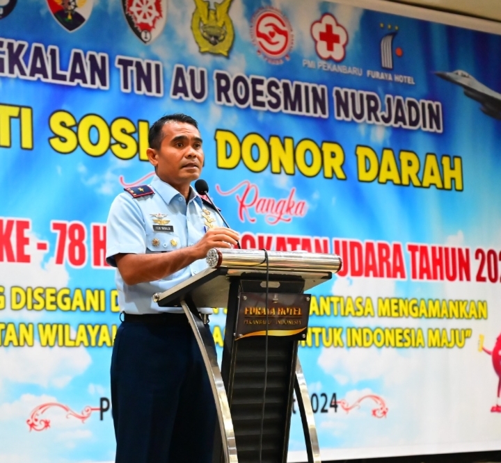 Awali Rangkaian Peringatan ke-78 Hari TNI AU Lanud Roesmin Nurjadin Adakan Donor Darah