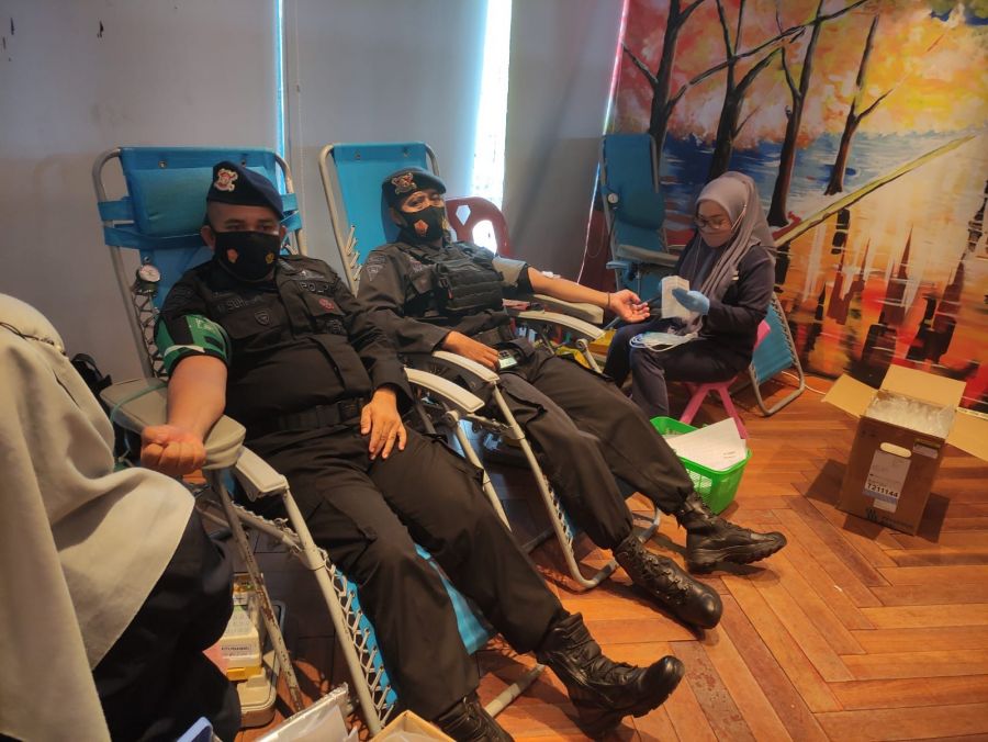 Brimobda Riau Kirimkan 125 Personel Ikuti Donor Darah, Penuhi Target 4000 Kantong