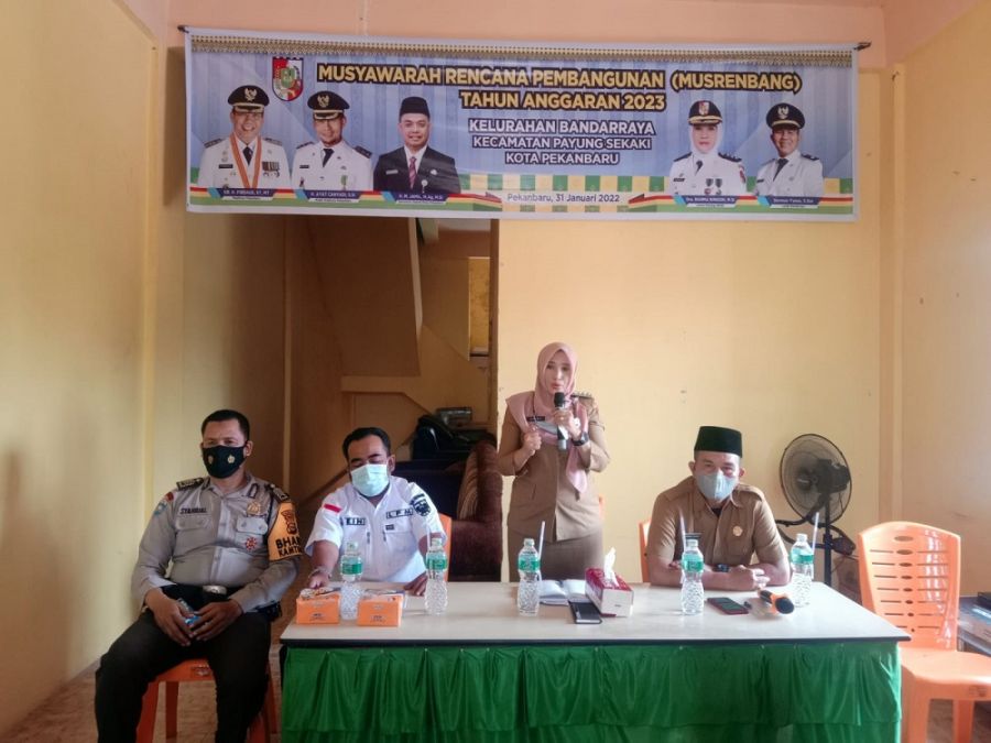Camat Payung Sekaki Hadiri dan Buka Musrenbang Kelurahan Bandarranya Tahun 2023, Catat Ini Hasilnya