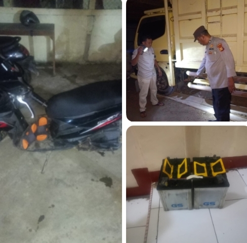 Curi Baterai Mobil, Pelaku Terekam CCTV dan Ditangkap Polsek Tandun