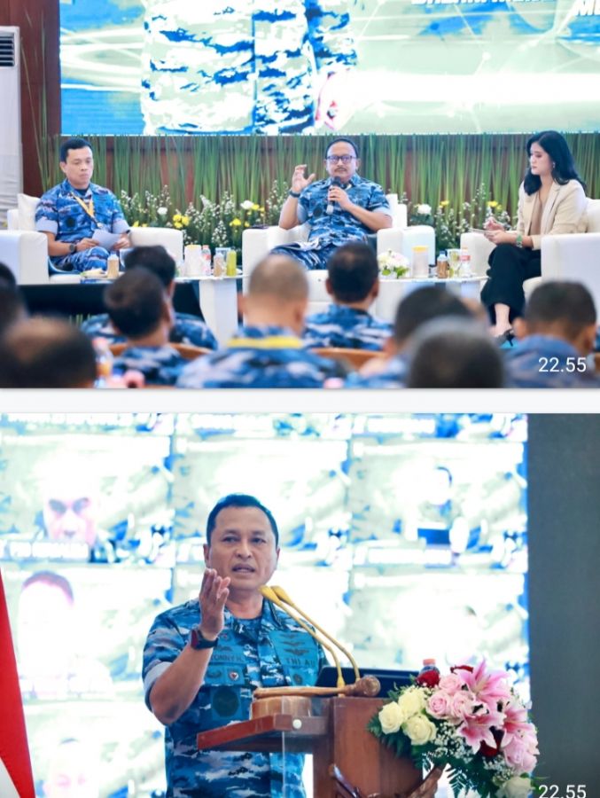 Danlanud Roesmin Nurjadin Beserta Dansat Jajaran Ikuti Rapim TNI AU 2025