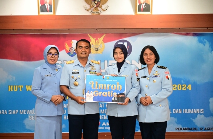 Danlanud Roesmin Nurjadin Hadiri Acara Syukuran Puncak Peringatan HUT ke-61 Wanita Angkatan Udara