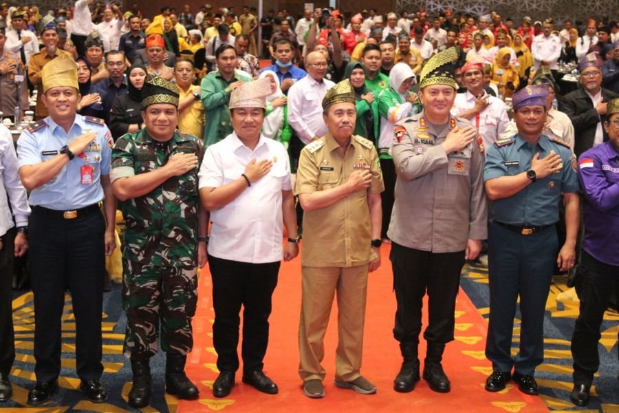 Danlanud Roesmin Nurjadin Hadiri Deklarasi Pemilu Damai Provinsi Riau