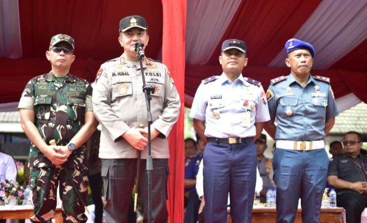 Danlanud Roesmin Nurjadin Hadiri Simulasi Sispamkota Ops Mantap Praja Lancang Kuning 2024