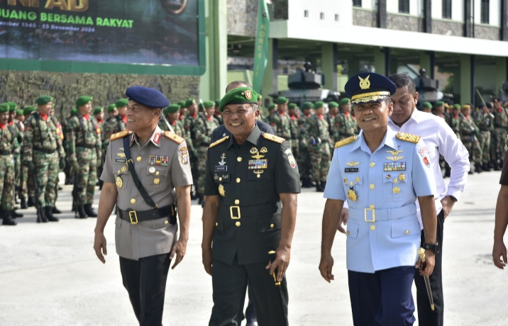 Danlanud Roesmin Nurjadin Hadiri Upacara Hari Juang TNI AD ke-79 di Makorem 031/WB Pekanbaru
