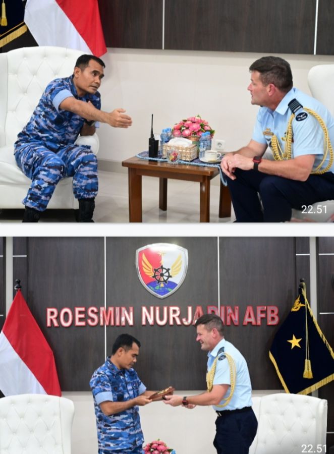 Danlanud Roesmin Nurjadin Terima Kunjungan Personel Athud Australia, Persiapan Elang Ausindo 2025