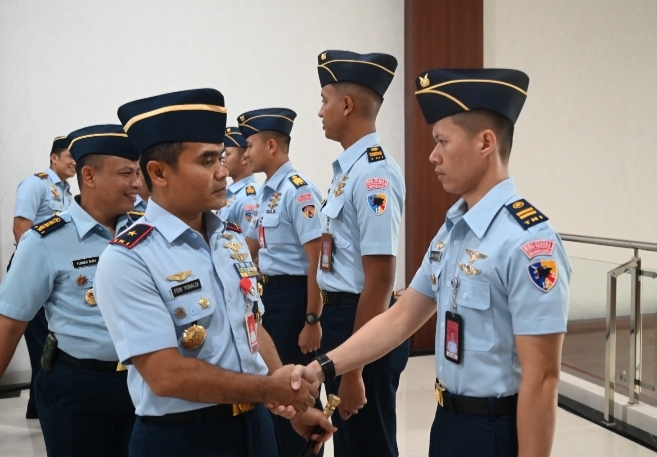 Danlanud Roesmin Nurjadin Terima Laporan Korps Kenaikan Pangkat Perwira: Amanah Baru, Tantangan Baru