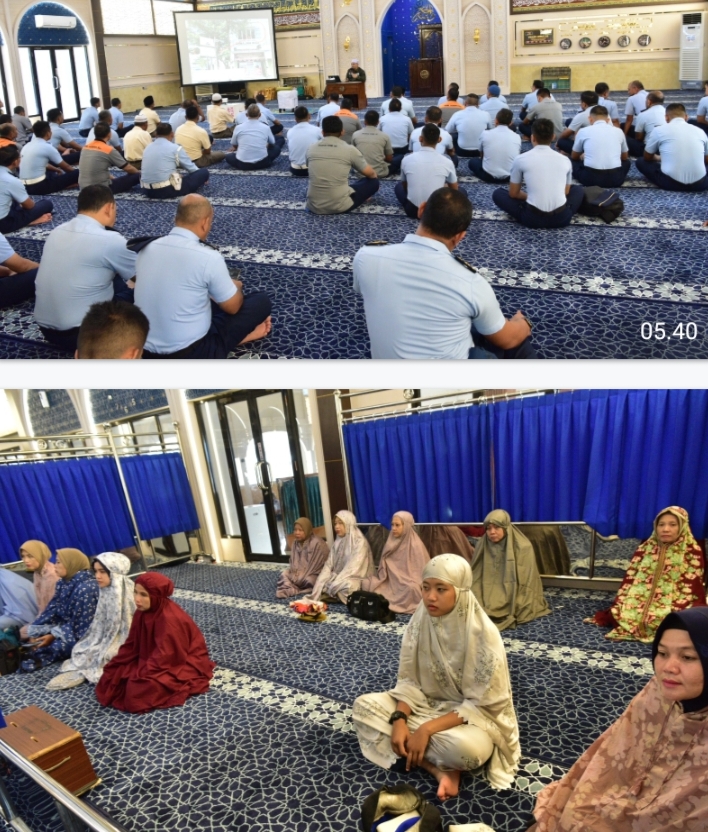 Danlanud RSN dan Jamaah Masjid Amrullah Ikuti Kajian Manajemen Kurban Secara Ihsan
