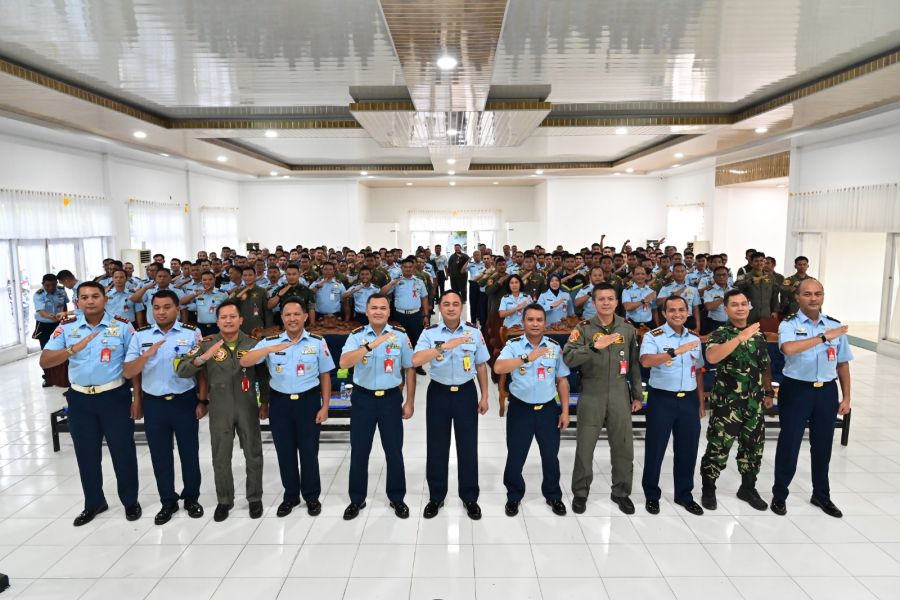 Danlanud Rsn Gelar Exit Briefing Kepada Seluruh Perwira