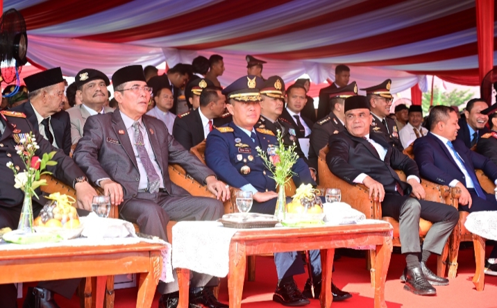 Danlanud RSN Hadiri Upacara Hari Bhayangkara ke-79: Wujud Soliditas TNI-Polri