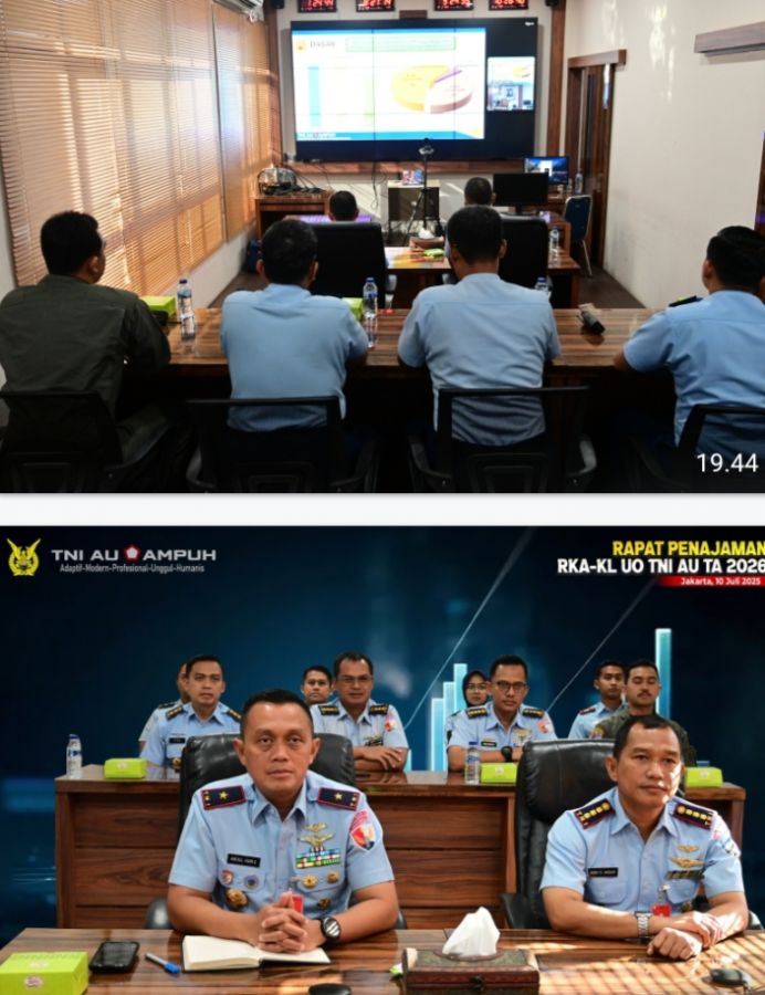 Danlanud RSN Ikuti Rapat Penajaman RKA-KL TNI AU TA 2026