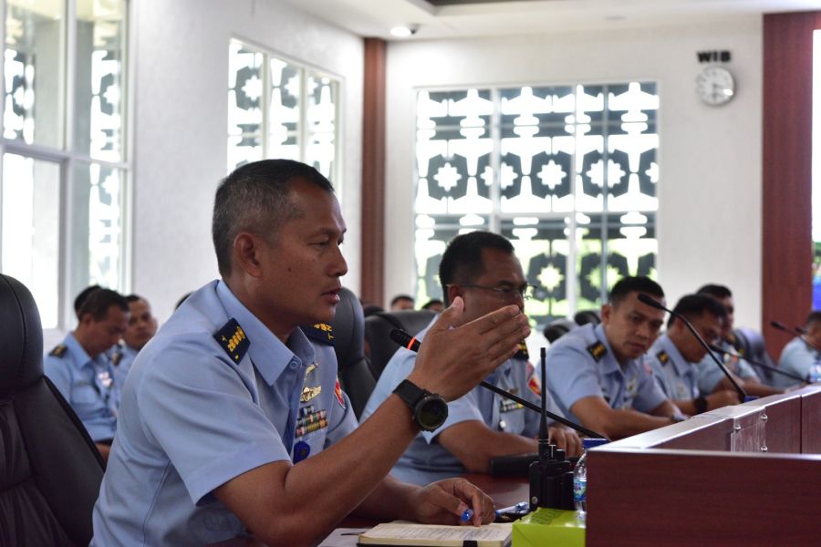 Danlanud RSN Pimpin Rapat Staf Perdana: Samakan Visi, Siapkan Langkah Strategis ke Depan