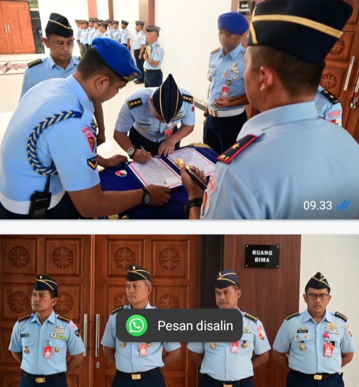 Danlanud RSN Pimpin Sertijab Kadispotdirga: Tegaskan Peran Strategis Pembinaan Kedirgantaraan