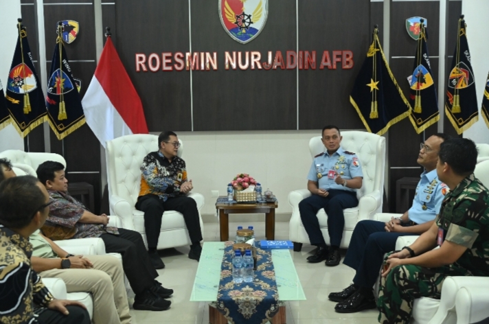 Danlanud RSN Terima Audiensi Kakanwil Pajak Provinsi Riau
