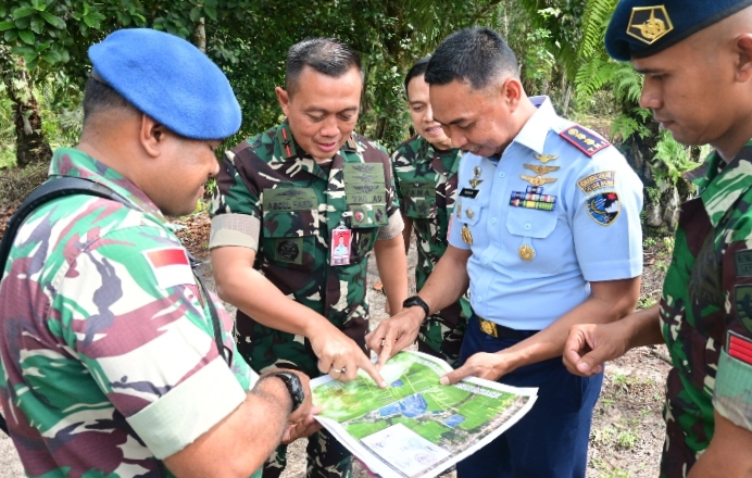 Danlanud RSN Tinjau Aset Tanah TNI AU di Satrad 104 Dumai