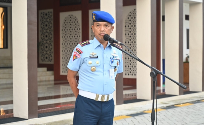 Dansatpom Lanud RSN Pimpin Apel Gabungan Sampaikan Penekanan Danlanud Jelang Natal dan Tahun Baru