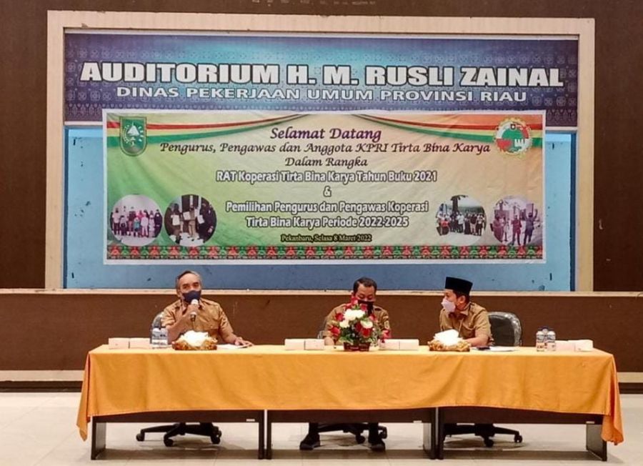Disela RAT 2021, Koperasi Tirta Bina Karya Dinas PU Riau Lakukan Penggalangan Dana Gempa Sumbar