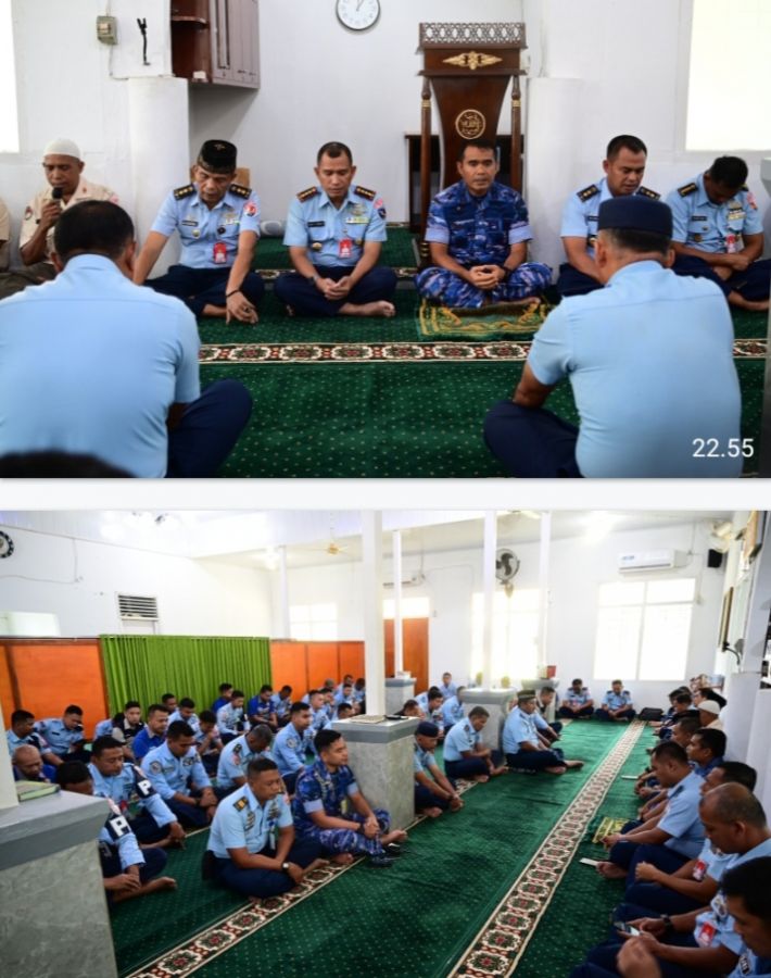 Doa Bersama Awali Latihan Terbang Malam Skadron Udara 12 dan 16 Lanud Roesmin Nurjadin