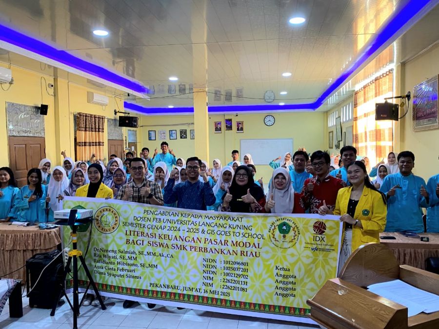 Dosen FEB Unilak Berikan Literasi Keuangan Pasar Modal bagi Siswa SMK Perbankan Riau