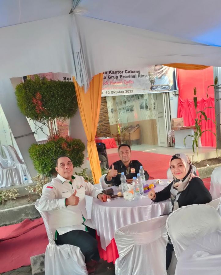 Indra King Dampingi Wamentan RI dan Presdir Sorgum Indonesia Grub di Peresmian Kantor Cabang Sorgum
