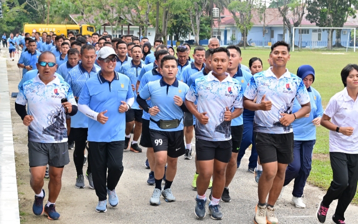 Jaga Keseimbangan Rohani dan Fisik Lanud RSN Gelar Binsik Rutin Rabu Siang