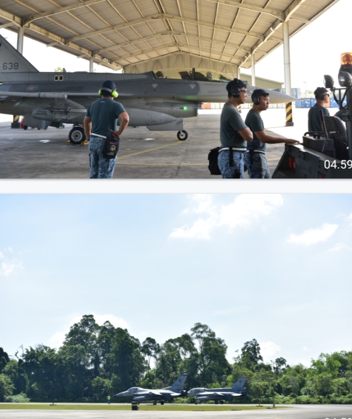 Kadisops Lanud RSN Mewakili Danlanud Lepas Keberangkatan Empat Jet F-16 RSAF Kembali ke Singapura