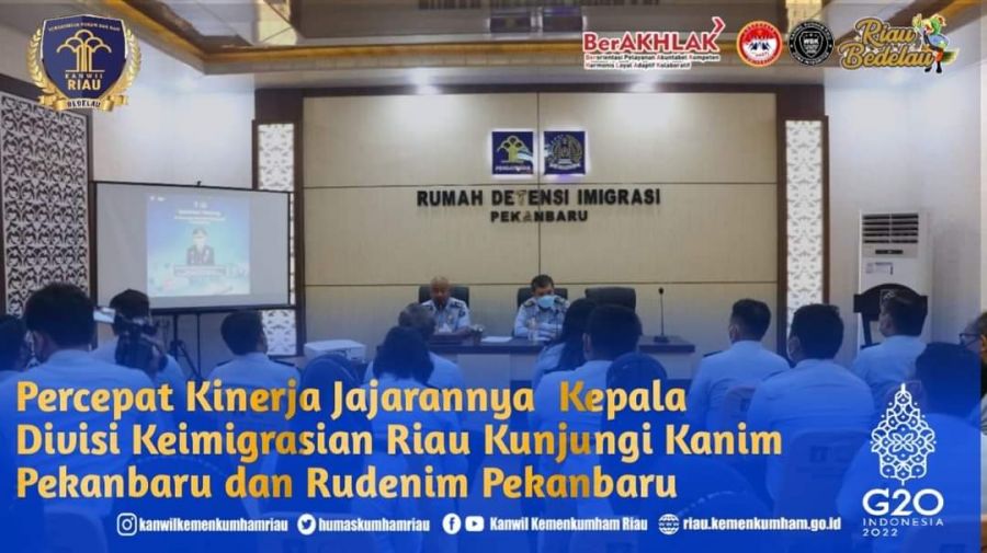 Kadiv Keimigrasian Kanwil Kemenkumham Riau Kunker ke Kanim dan Rudenim Pekanbaru
