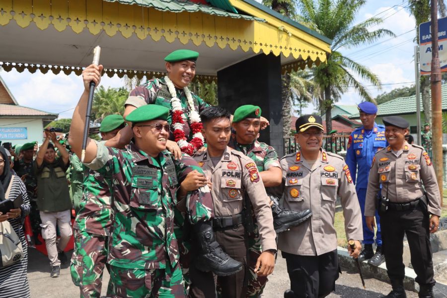 Kapolres dan PJU Polres Dumai Hadiri Pisah Sambut Dandim 0302/Dumai