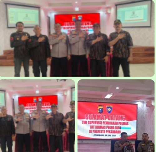 KBPP Polri Resta Pekanbaru hadiri Supervisi Pembinaan Polmas di Mapolresta Pekanbaru
