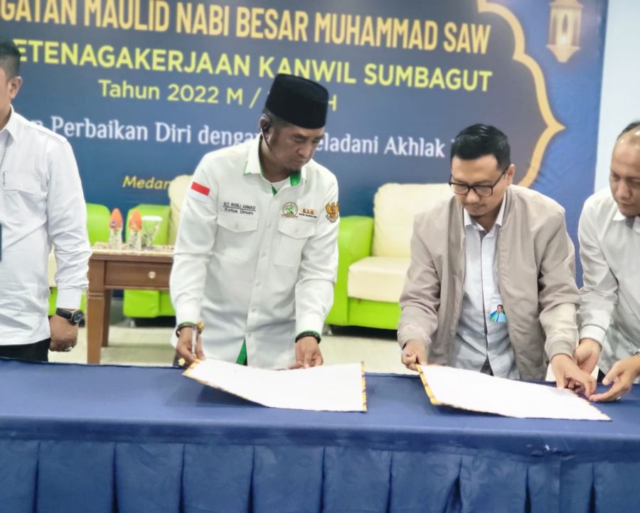 Ketum DPP Santri Tani NU Indonesia Tandatangani MOU dengan BPJS Ketenagakerjaan Wilayah Sumbagut