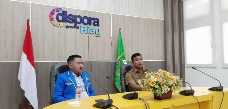 KNPI Riau Audiensi dengan Dispora Riau