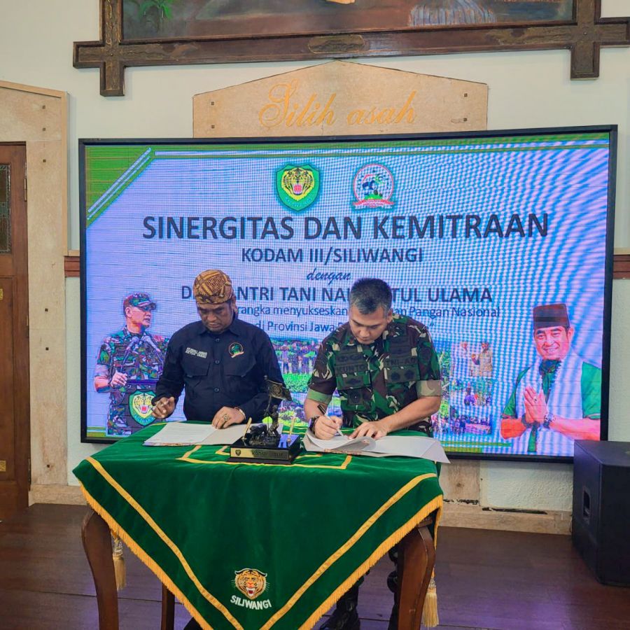Kodam III/Siliwangi Tandatangani Kerjasama Kemitraan Dengan DPP Santri Tani NU