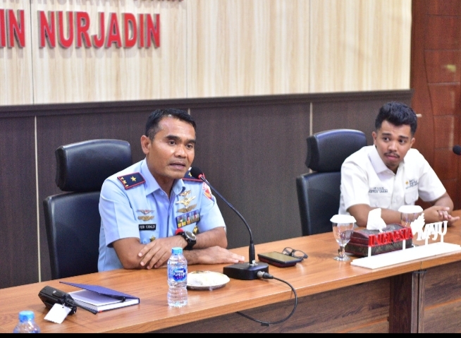 Komandan Lanud Roesmin Nurjadin Terima Audiensi BPC HIPMI Kota Pekanbaru