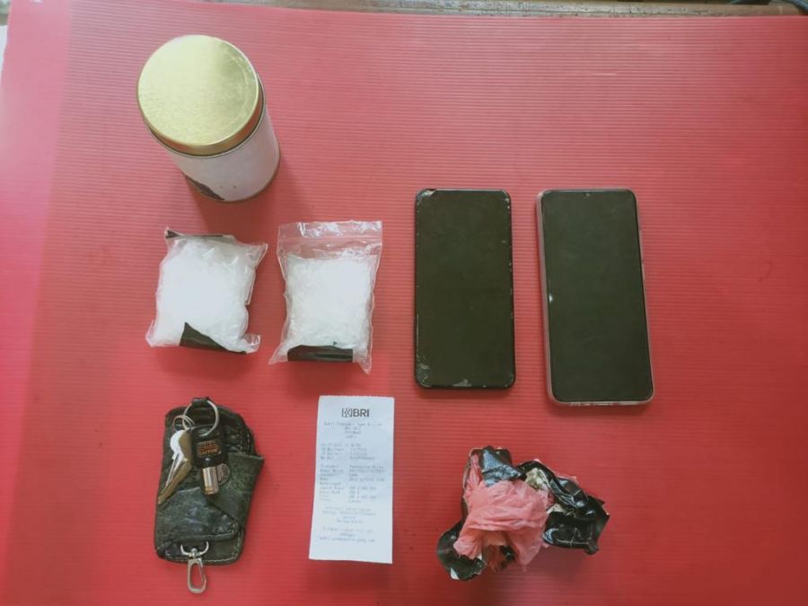 Kurir Sabu Diringkus Tim Mata Elang Sat Resnarkoba Polres Kuansing di Pertashop Mini 