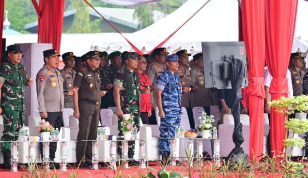 Lanud Roesmin Nurjadin Catat Sejarah, Jadi Tuan Rumah Apel Nasional Kesiapsiagaan Karhutla 2025