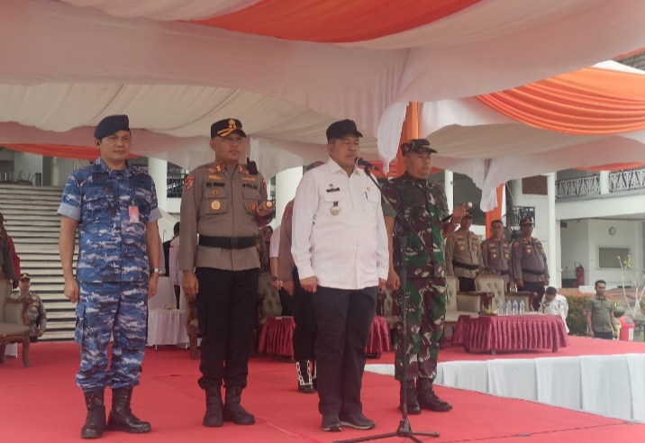 Lanud RSN Dukung Siaga Karhutla, Kasi Komsosdirga Hadiri Apel Gelar Pasukan di Siak