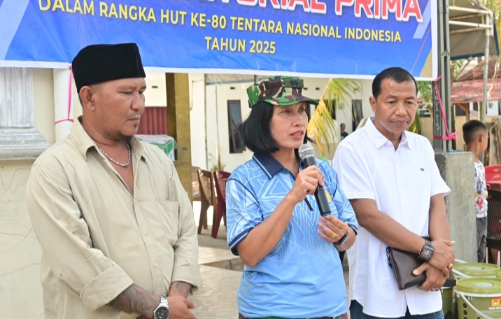 Lanud RSN Gelar Bakti Teritorial Prima di Musholla An Nur Sidomulyo Timur