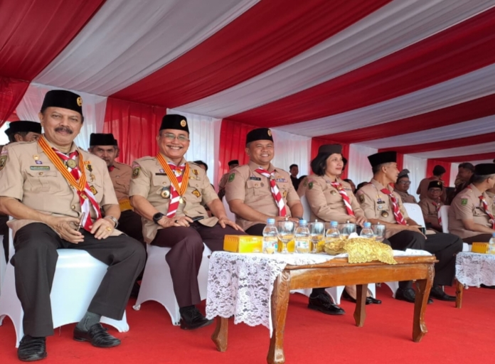 Lanud RSN Ikut Sukseskan Upacara  Hari Pramuka ke-64 di Riau