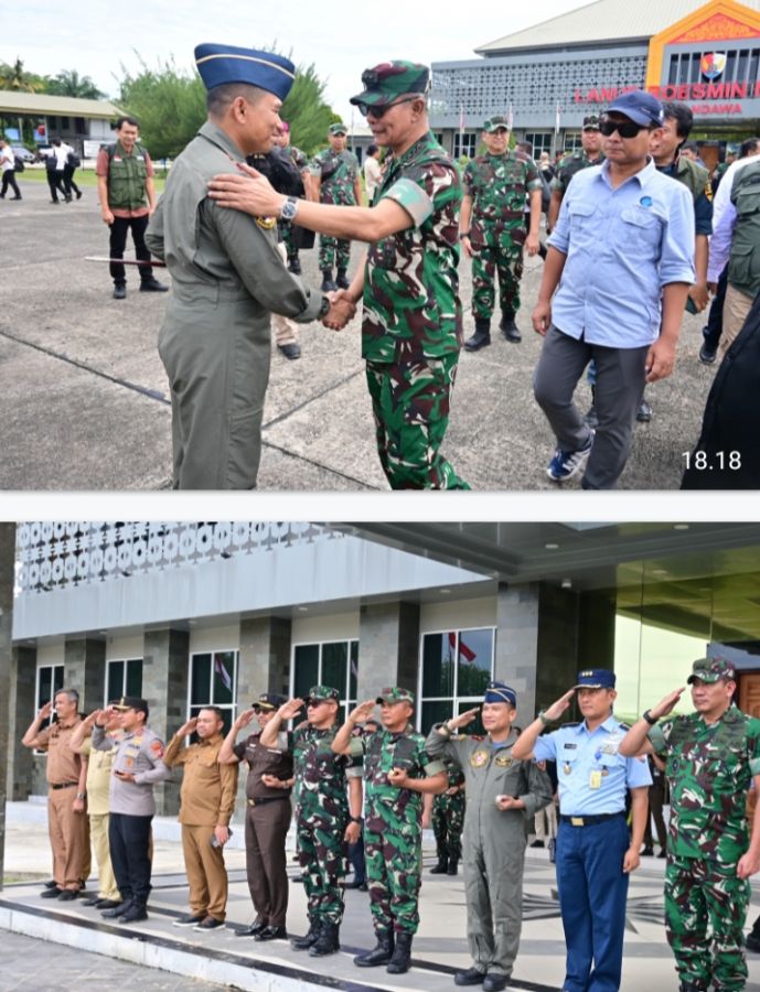 Lanud RSN Sambut Kasum TNI, Dukung Penertiban Kawasan Hutan Riau