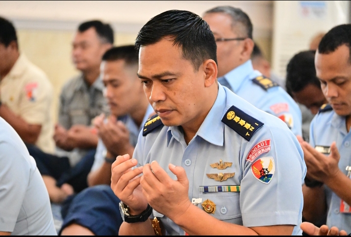 Mantapkan Pembinaan Rohani, Lanud RSN Gelar Kajian Dhuha Rutin Usai Apel Pagi