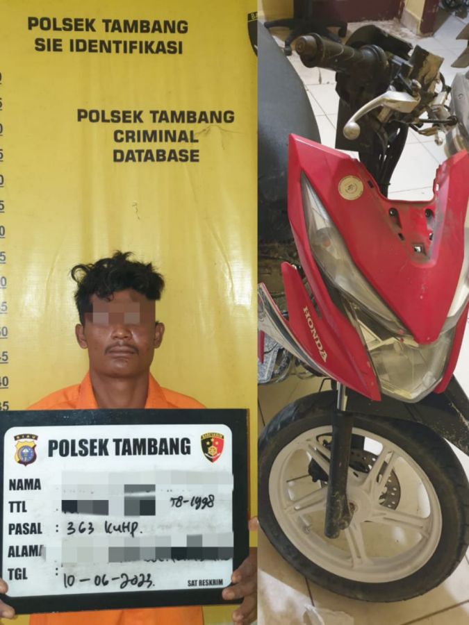 Pelaku Curanmor Ditangkap Polsek Tambang di Pekanbaru