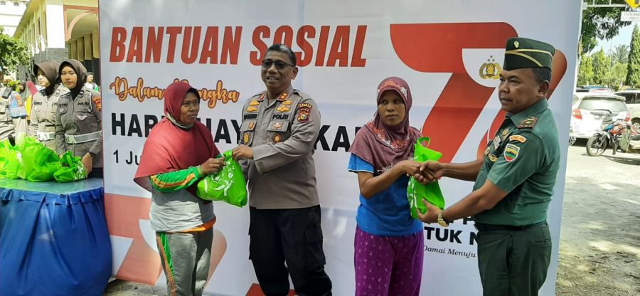 Peringati Hari Bhayangkara ke-77, Polres Kampar Gelar Baksos Serentak