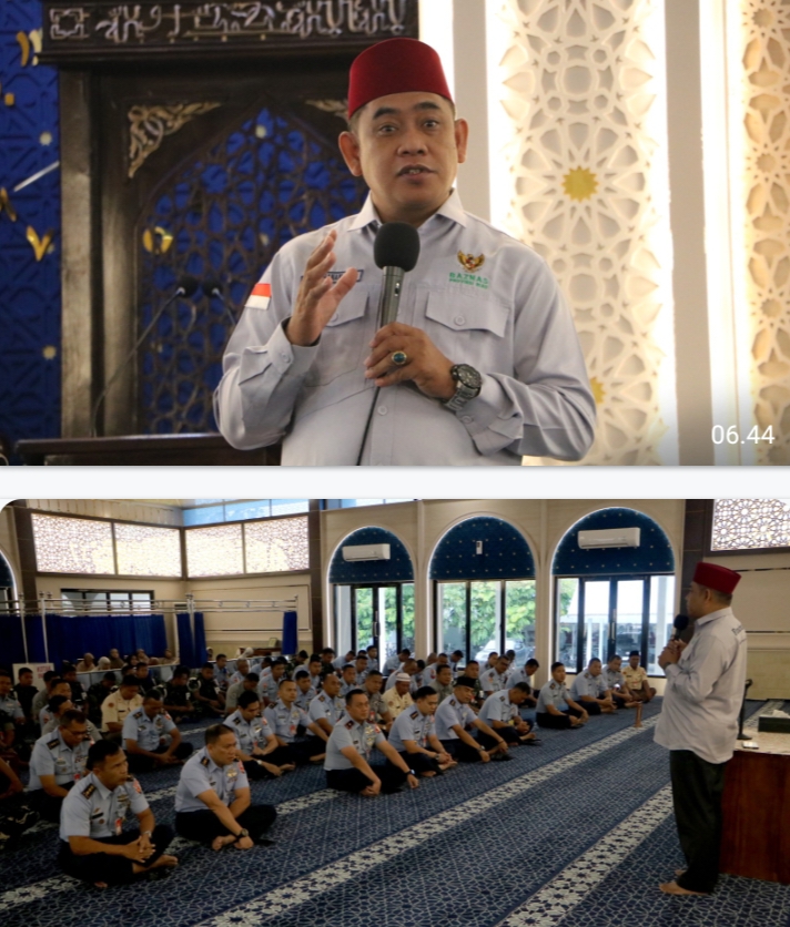 Perkuat Pemahaman Zakat, Lanud RSN Gelar Kajian Dhuha Bersama Baznas Riau