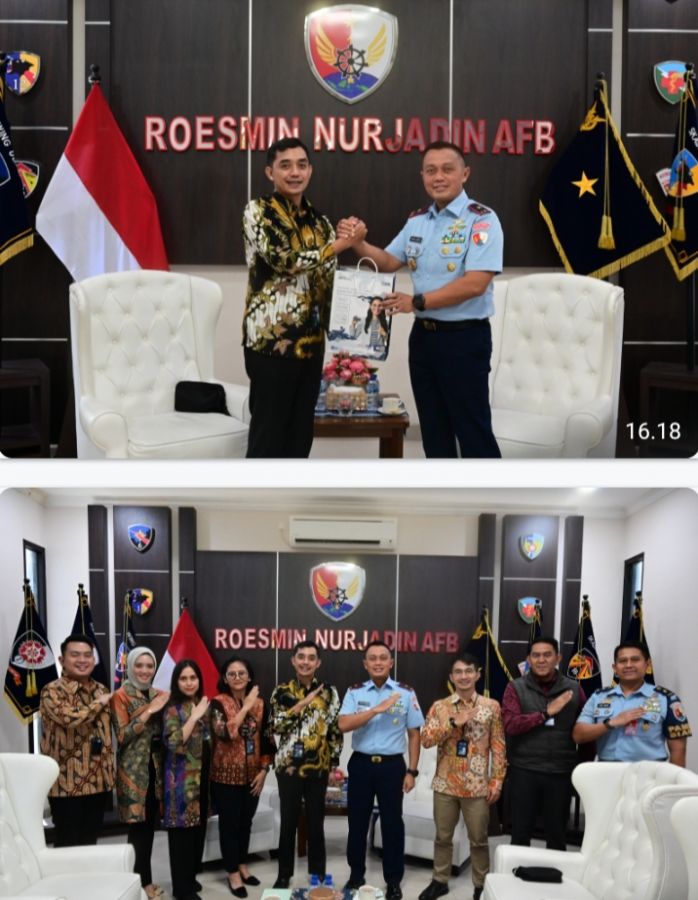 Perkuat Sinergi, Danlanud RSN Terima Kunjungan CEO BRI RO Pekanbaru