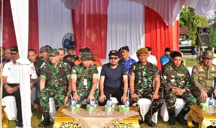 Personel Lanud Roesmin Nurjadin Ikuti Goro Bersama Sambut HUT Kota Pekanbaru ke-240