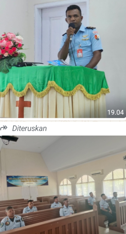 Personel Lanud RSN Gelar Doa Serentak Demi Suksesnya Hari Bakti TNI AU ke-78