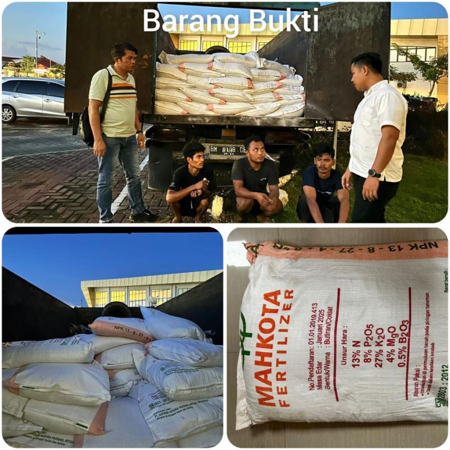 Polda Riau Bongkar Peredaran Pupuk Palsu, 2 Orang Tersangka Berhasil Diamankan