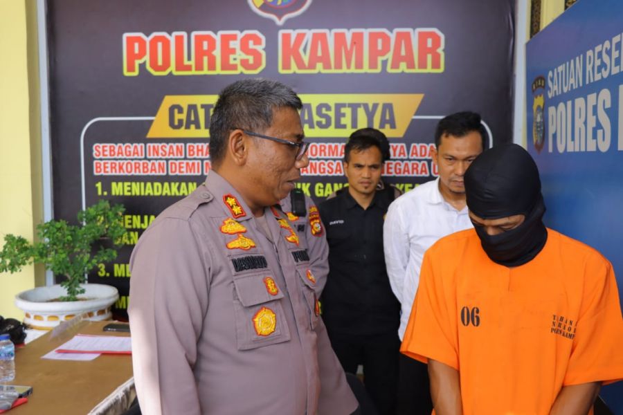 Polres Kampar Amankan Pelaku Narkoba dengan Barang Bukti 3,3 Kilogram